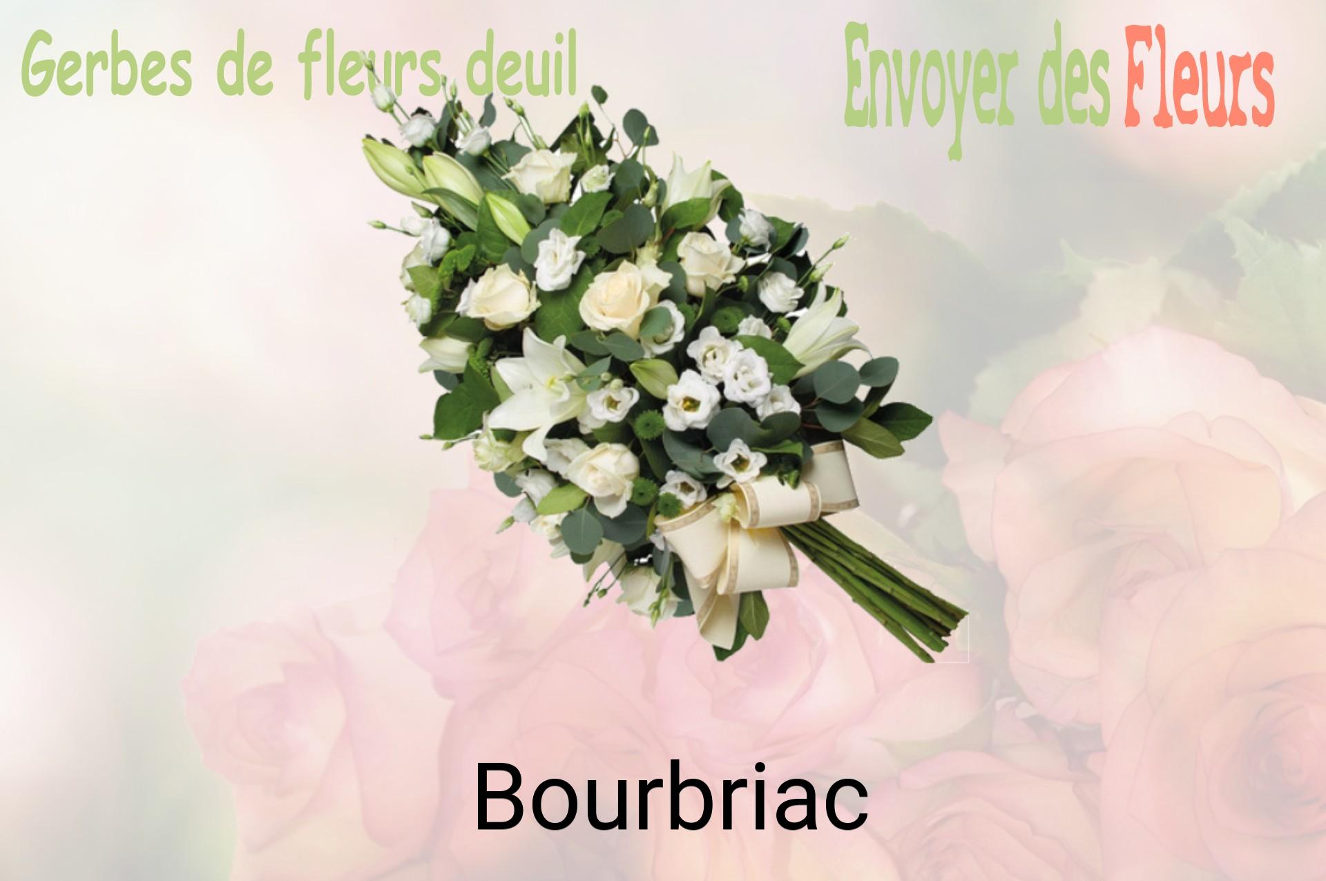 Gerbe de fleurs de deuil livrée à Bourbriac